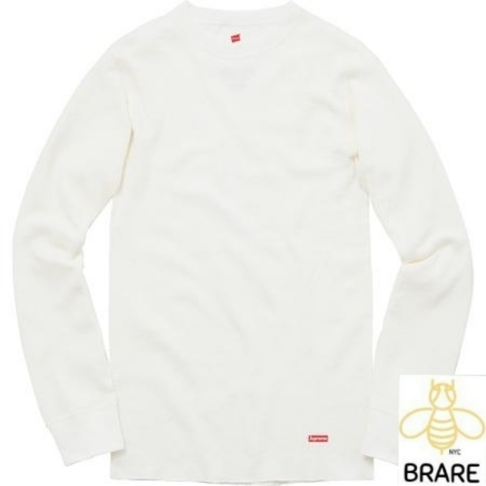 The Supreme x Hanes Thermal Crew Medium